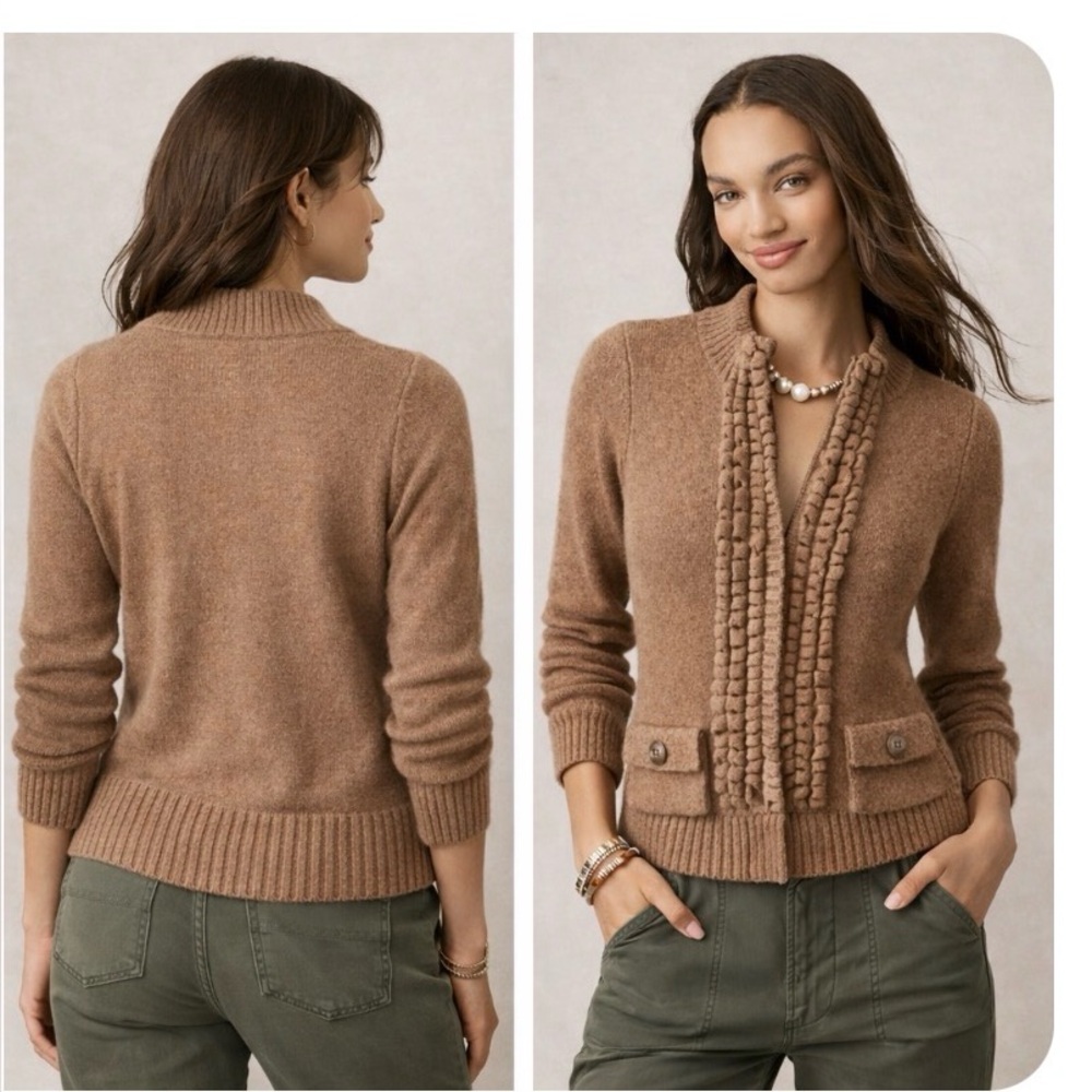 Rare Anthropologie Moth Gray Floating Sparks Cardigan